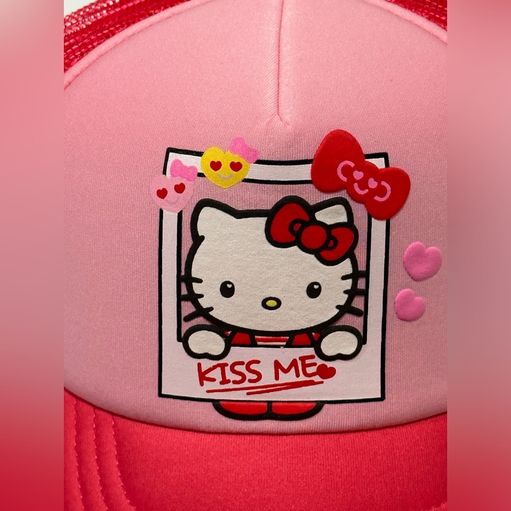 🌸NEW PINK KISS ME HELLO KITTY HAT 🧢 WITH TAGS. - Picture 9 of 15